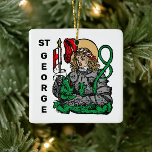 Ornamento De Cerâmica Ruas. George e o Dragão (Nuremberg)