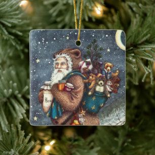 ORNAMENTO DE CERÂMICA RUAS. NICK NO FURACO DE URSO, URSINHOS DE NATAL