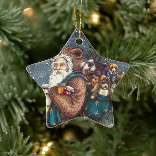 ORNAMENTO DE CERÂMICA RUAS. NICK NO FURACO DE URSO, URSINHOS DE NATAL