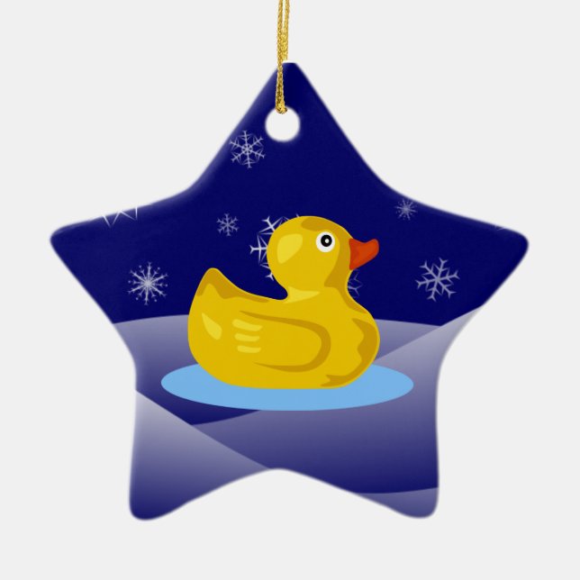 Ornamento De Cerâmica Rubber Ducky (Frente)