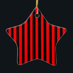Ornamento De Cerâmica Ruby Black<br><div class="desc">Ruby Black é um simples design de listras negras e vermelhas que se encaixa em todas as ocasiões e itens. Esta imagem está disponível em uma variedade de outros produtos,  basta clicar no link abaixo da foto perto de 'Sobre este Design'.</div>