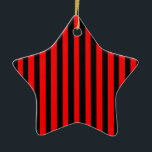 Ornamento De Cerâmica Ruby Black<br><div class="desc">Ruby Black é um simples design de listras negras e vermelhas que se encaixa em todas as ocasiões e itens. Esta imagem está disponível em uma variedade de outros produtos,  basta clicar no link abaixo da foto perto de 'Sobre este Design'.</div>