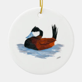 Ornamento De Cerâmica Ruddy Duck