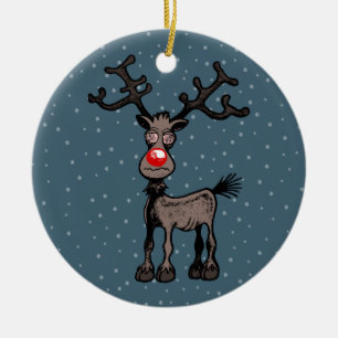 Ornamento De Cerâmica Rudolph, a Reindeer