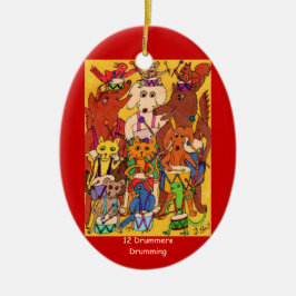 Ornamento De Cerâmica Rufar de 12 bateristas