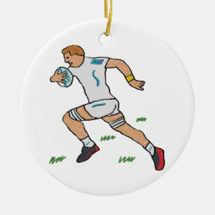 Ornamento De Cerâmica Rugby