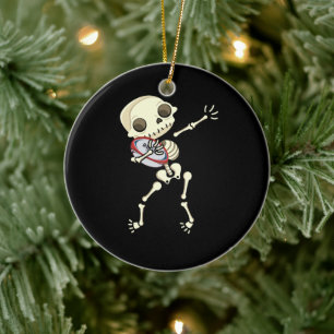 Ornamento De Cerâmica Rugby Funny Skeleton