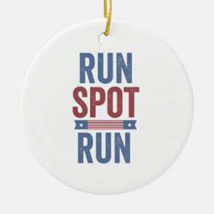 Ornamento De Cerâmica Run Spot Run Presidente Eleição 2024