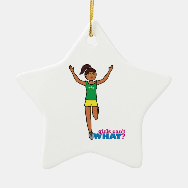 Ornamento De Cerâmica Runner - Escuro - Sem Linha de Conclusão (Frente)