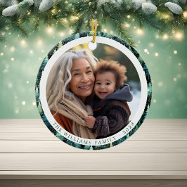 Ornamento De Cerâmica Rustic Woodland Family Natal 2 Fotos