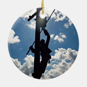 Ornamento De Cerâmica Rusty the Lineman