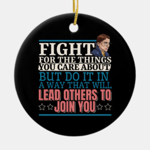Ornamento De Cerâmica Ruth Bader Ginsburg leva outros a se juntar a você