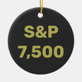 Ornamento De Cerâmica S&P 7,500 Level Stock Market Index Celebration