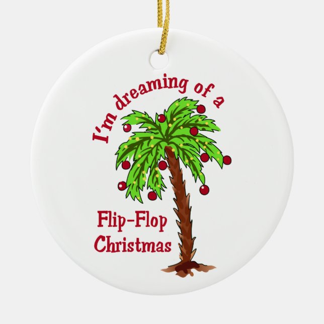 Ornamento De Cerâmica Sacudir Flop Natal (Frente)