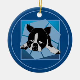 Ornamento De Cerâmica Sad Puppy