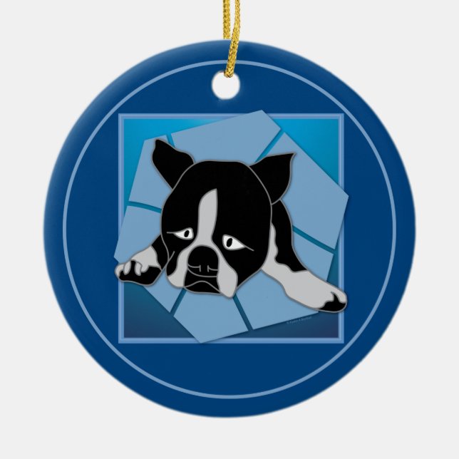 Ornamento De Cerâmica Sad Puppy (Frente)