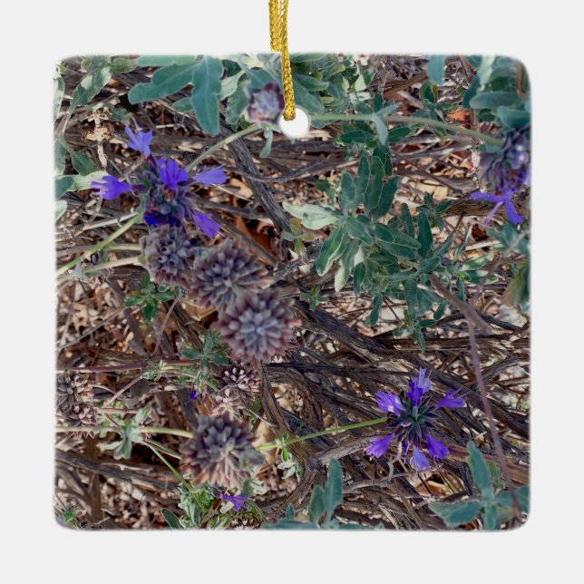 Ornamento De Cerâmica Sage Roxo (Frente)