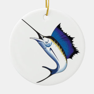 Ornamento De Cerâmica Sailfish