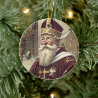 Ornamento De Cerâmica Saint Nicholas Ornament