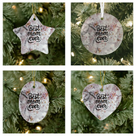 Ornamento De Cerâmica Sakura Pink Elegante Melhor Dia de as mães Da Mãe