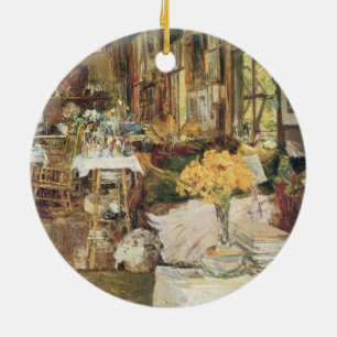 Ornamento De Cerâmica Sala de Flores de Childe Hassam, Vintage Fine Art