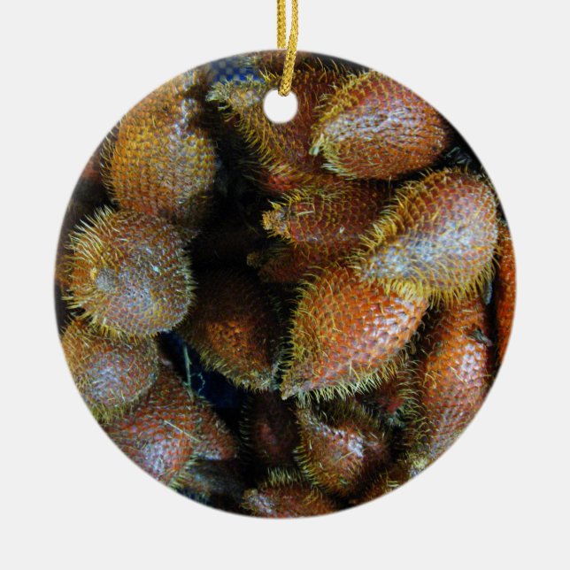 Ornamento De Cerâmica Salak [Fruta Cobra] (Frente)