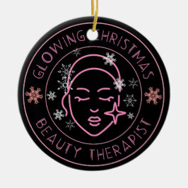 Ornamento De Cerâmica Salão de Bela Bela-Presente de Natal