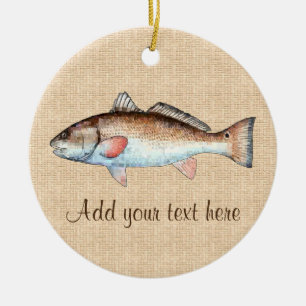 Ornamento De Cerâmica Salmonetess naturais artísticos