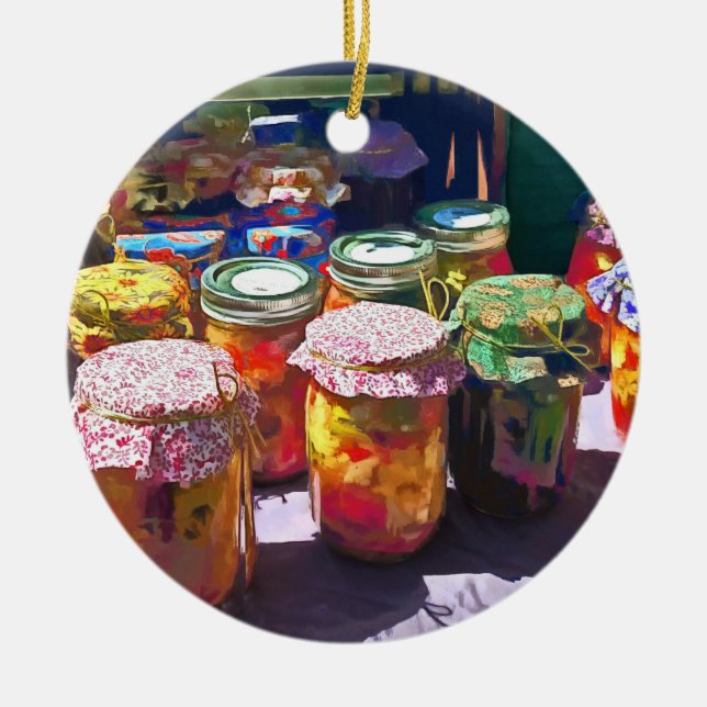 Ornamento De Cerâmica Salmouras e geléias (Frente)