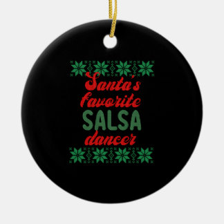 Ornamento De Cerâmica Salsa Dancer Ugly Natal Presente