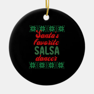 Ornamento De Cerâmica Salsa Dancer Ugly Natal Presente