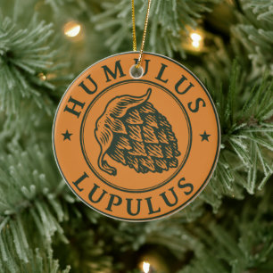 Ornamento De Cerâmica Salto do lupulus do Humulus para a cerveja do