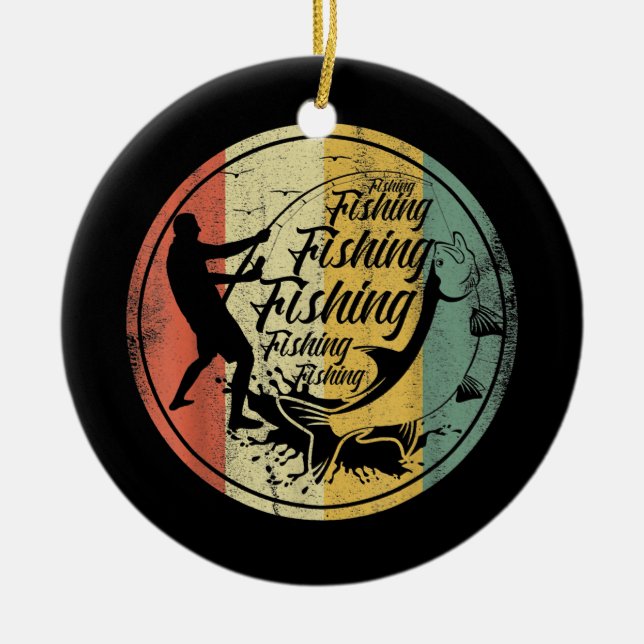 Ornamento De Cerâmica Saltwater Pesca De Profundidade Anglas Esporte Pes (Frente)