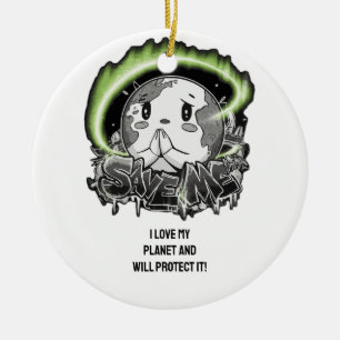 Ornamento De Cerâmica Salve-Me Vestir A Sua Mensagem, Inspire Mudança!"