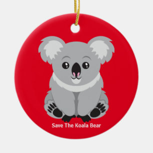 Ornamento De Cerâmica Salve O Urso De Koala
