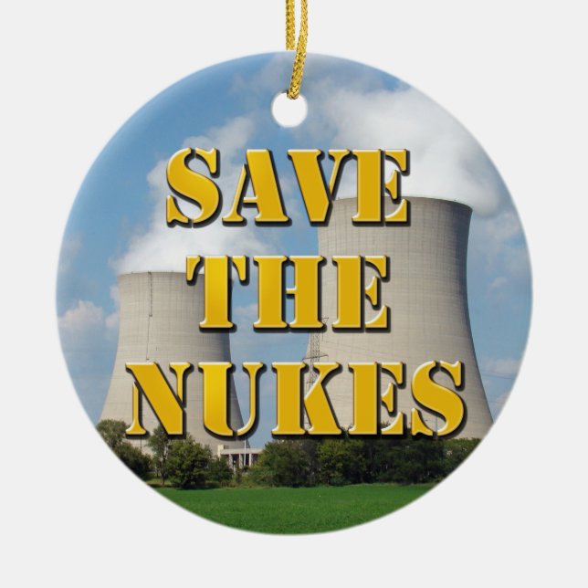 Ornamento De Cerâmica Salve Os Nukes (Frente)