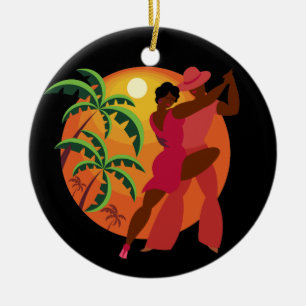 Ornamento De Cerâmica Samba/dançarino do Flamenco