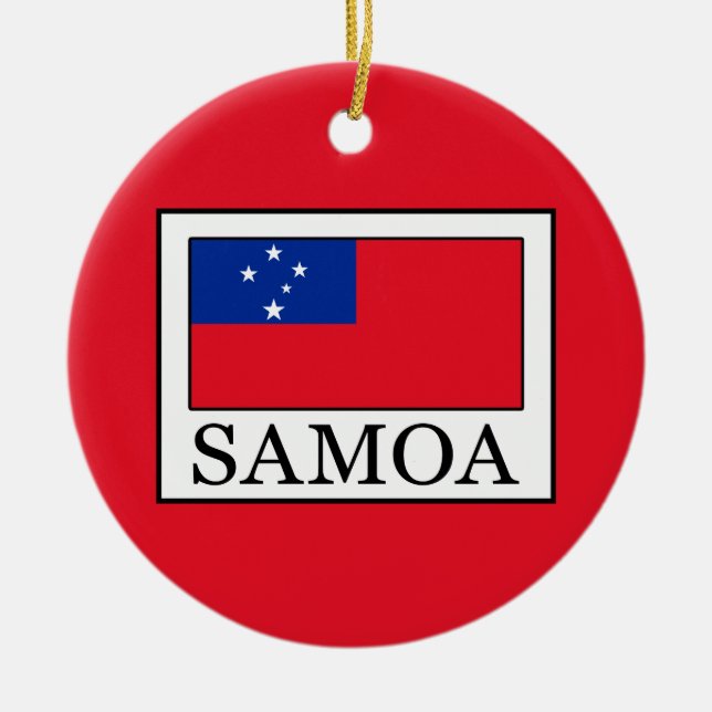 Ornamento De Cerâmica Samoa (Frente)