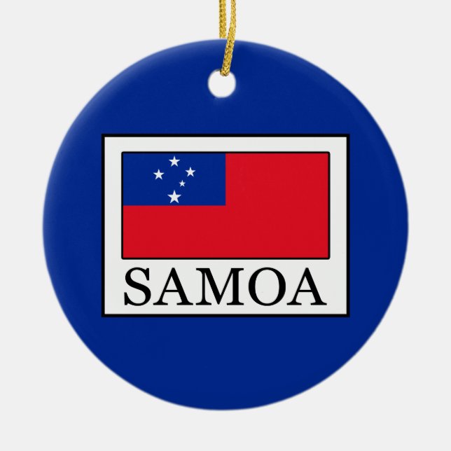 Ornamento De Cerâmica Samoa (Frente)
