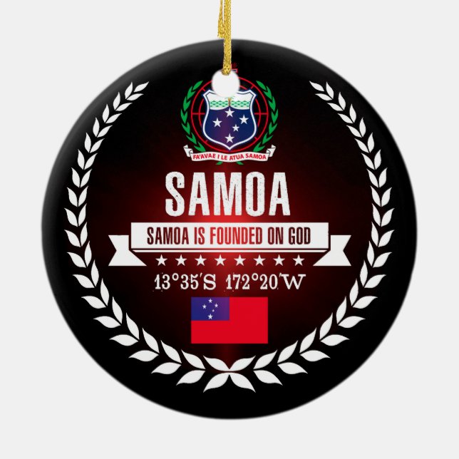 Ornamento De Cerâmica Samoa (Traseira)