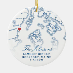 Ornamento De Cerâmica Samoset Resort Rockport Foto de Casamento