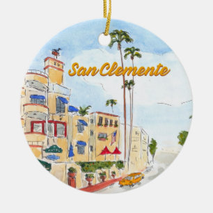 Ornamento De Cerâmica San Clemente Califórnia