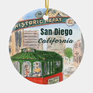 Ornamento De Cerâmica San Diego Gaslamp Quarter Ornament