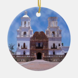 Ornamento De Cerâmica San Xavier del CCB Missão - Tucson, AZ