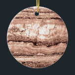 Ornamento De Cerâmica Sand Dune Granite, pedra castanha<br><div class="desc">Um design de granito de cor de areia natural com um padrão distinto de onda.</div>