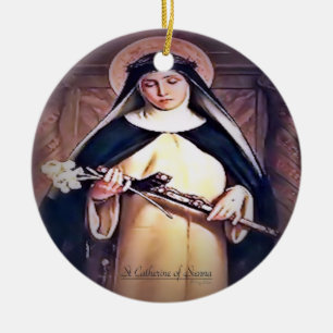Ornamento De Cerâmica Santa Catarina de Siena