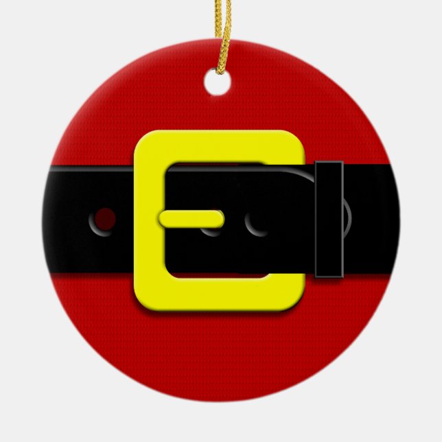 Ornamento De Cerâmica Santa Claus Belt (Frente)