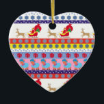 Ornamento De Cerâmica Santa Claus dorigh<br><div class="desc">"Papai Noel trenou",  "Papai Noel engraçado",  "Papai Noel",  sinterklaas,  "natal feio",  "natal engraçado",  "xmas engraçados",  "amante",  carneiro,  "trenó de natal"</div>