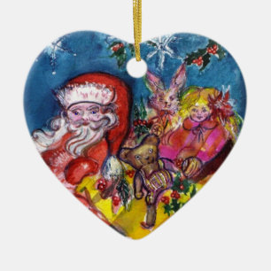 Ornamento De Cerâmica SANTA CLAUS, PRESENTES DE NATAL, BRINQUEDOS, Cora