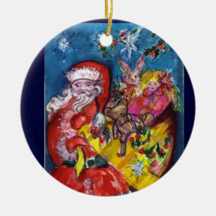 ORNAMENTO DE CERÂMICA SANTA CLAUS, PRESENTES DE NATAL E BRINQUEDOS